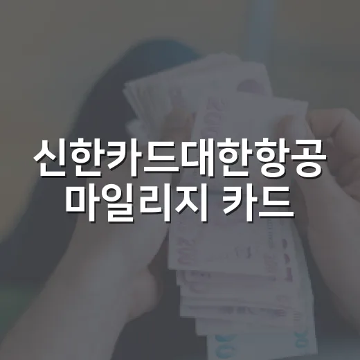 신한카드대한항공 마일리지 카드, 월 80만원 소비자가 따져볼 4가지 - 요약