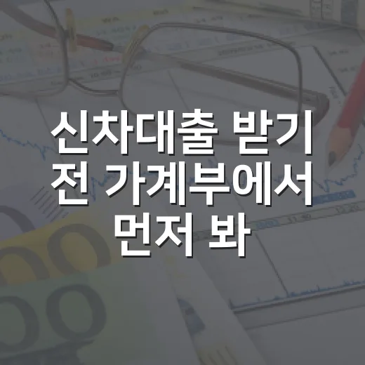신차대출 받기 전 가계부에서 먼저 봐야 할 5가지 숫자 - 요약