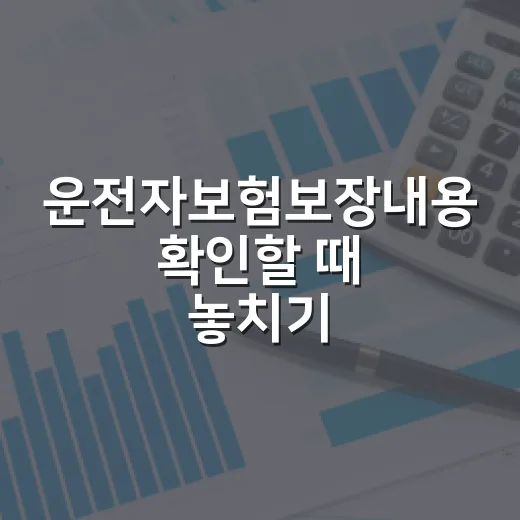 운전자보험보장내용 확인할 때 놓치기 쉬운 5가지 기준 - 요약