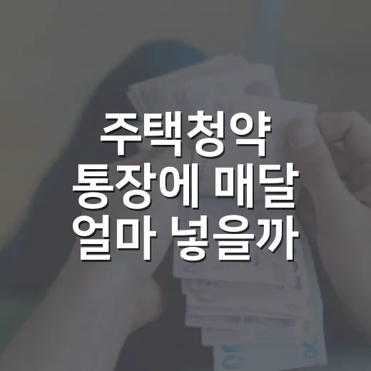 주택청약 통장에 매달 얼마 넣을까? 가계부 기준 4단계 점검법 - 요약