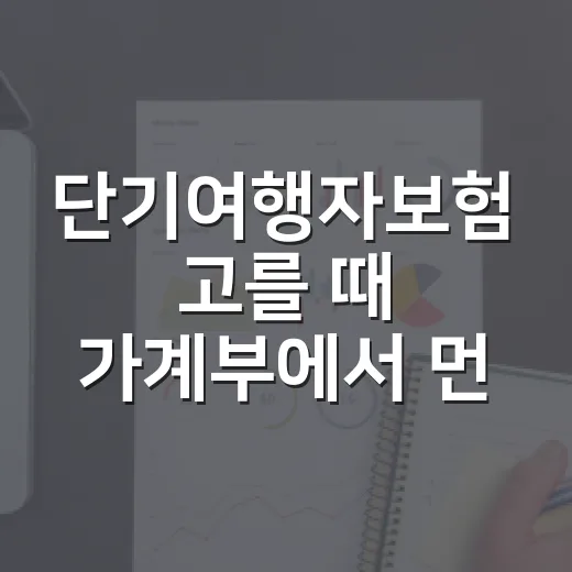 단기여행자보험 고를 때 가계부에서 먼저 보는 5가지 - 요약