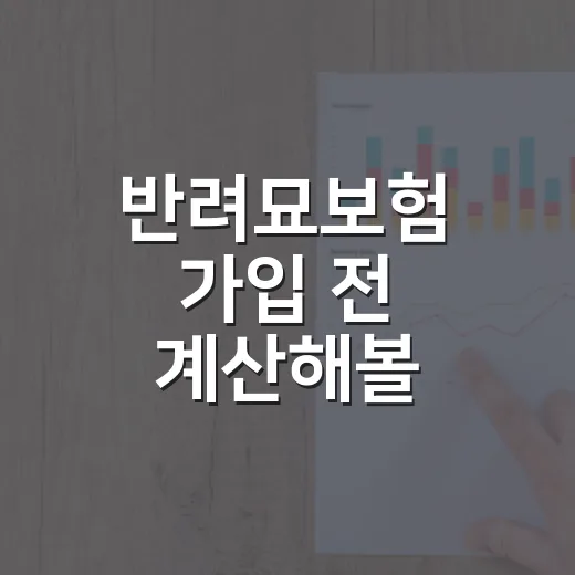 반려묘보험 가입 전 계산해볼 5가지 숫자 - 요약
