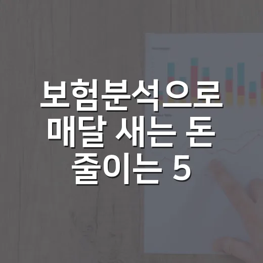 보험분석으로 매달 새는 돈 줄이는 5단계 - 요약