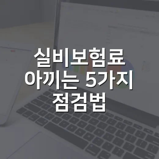 실비보험료 아끼는 5가지 점검법, 병원비보다 먼저 볼 숫자들 - 요약