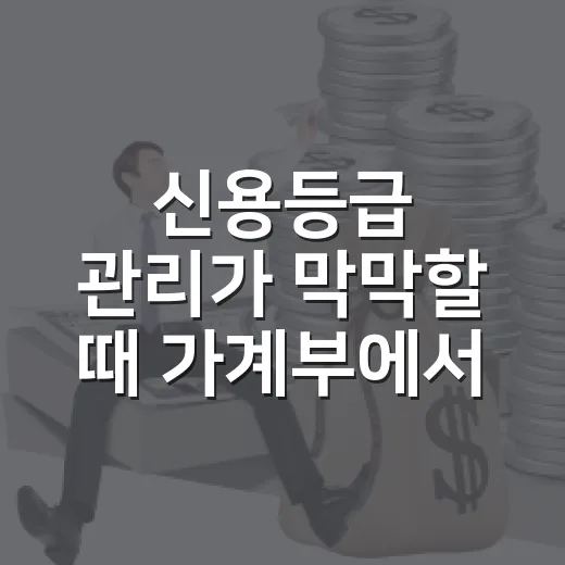 신용등급 관리가 막막할 때 가계부에서 먼저 볼 5가지 - 요약