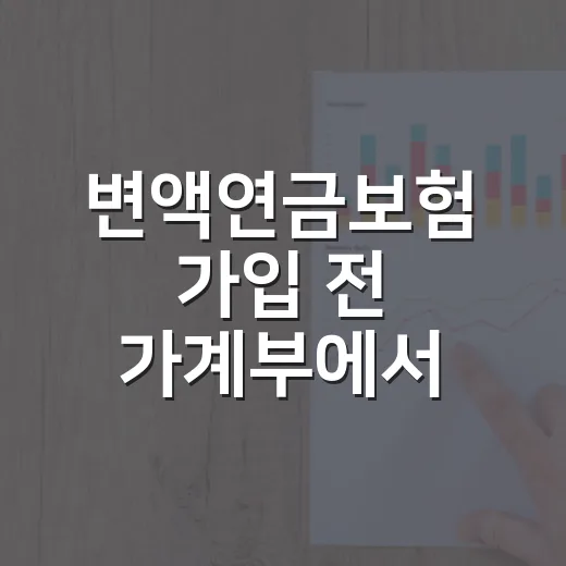 변액연금보험 가입 전 가계부에서 먼저 확인할 5가지 숫자 - 요약