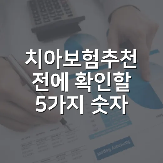 치아보험추천 전에 확인할 5가지 숫자 기준 - 요약