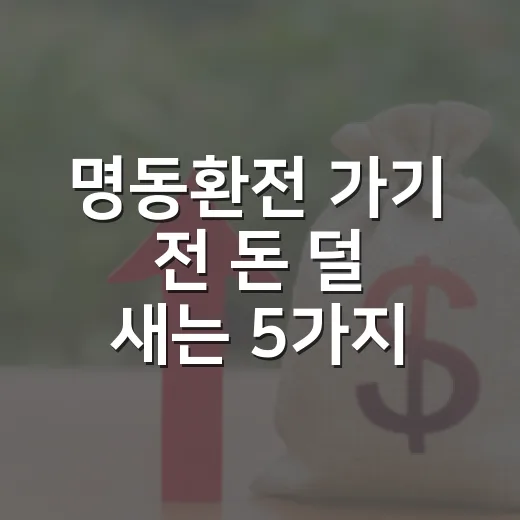 명동환전 가기 전 돈 덜 새는 5가지 체크포인트 - 요약
