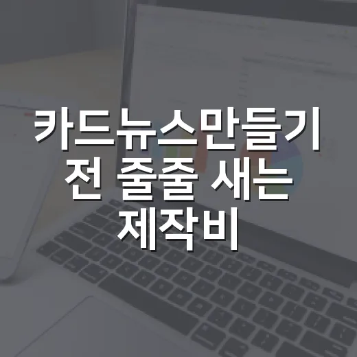 카드뉴스만들기 전 줄줄 새는 제작비 막는 5가지 기준 - 요약