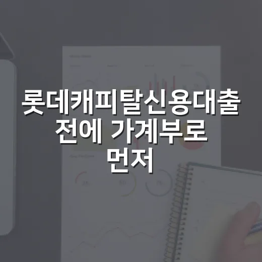롯데캐피탈신용대출 전에 가계부로 먼저 보는 5가지 숫자 - 요약