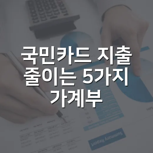 국민카드 지출 줄이는 5가지 가계부 점검법 - 요약