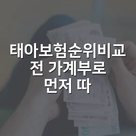 태아보험순위비교 전 가계부로 먼저 따져볼 5가지 - 요약
