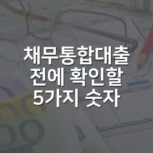 채무통합대출 전에 확인할 5가지 숫자