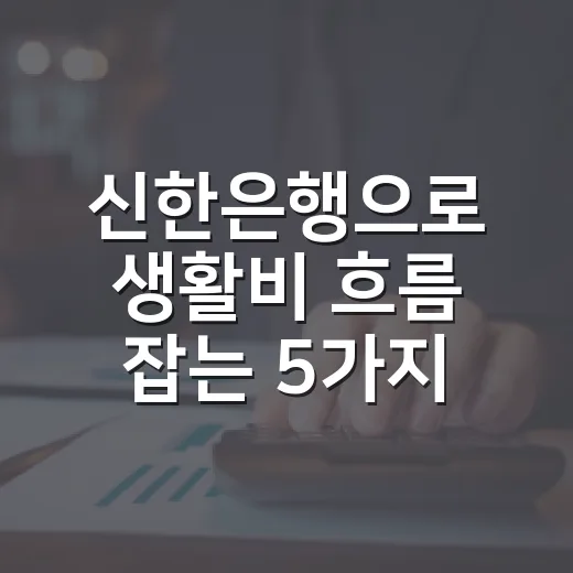 신한은행으로 생활비 흐름 잡는 5가지 가계부 습관 - 요약
