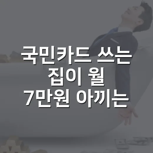 국민카드 쓰는 집이 월 7만원 아끼는 5가지 가계부 점검법 - 요약