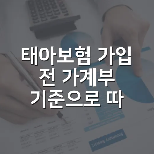 태아보험 가입 전 가계부 기준으로 따질 5가지 숫자 - 요약