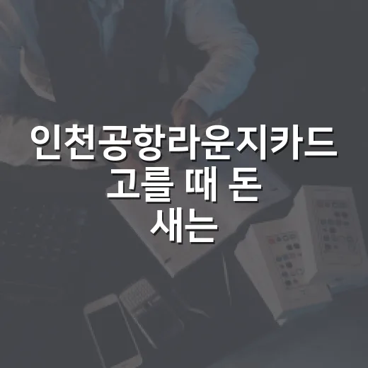 인천공항라운지카드 고를 때 돈 새는 5가지 기준 - 요약