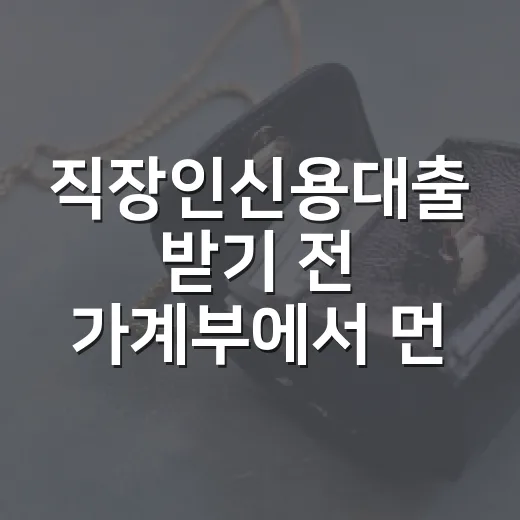 직장인신용대출 받기 전 가계부에서 먼저 확인할 5가지 - 요약