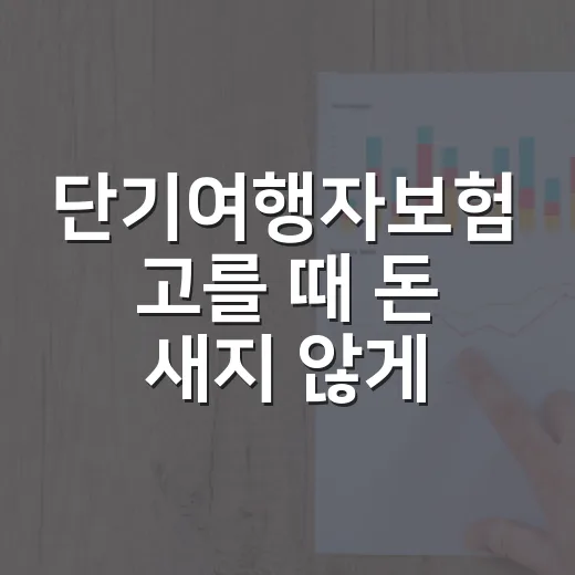 단기여행자보험 고를 때 돈 새지 않게 보는 5가지 기준 - 요약