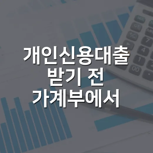 개인신용대출 받기 전 가계부에서 먼저 확인할 5가지 숫자 - 요약