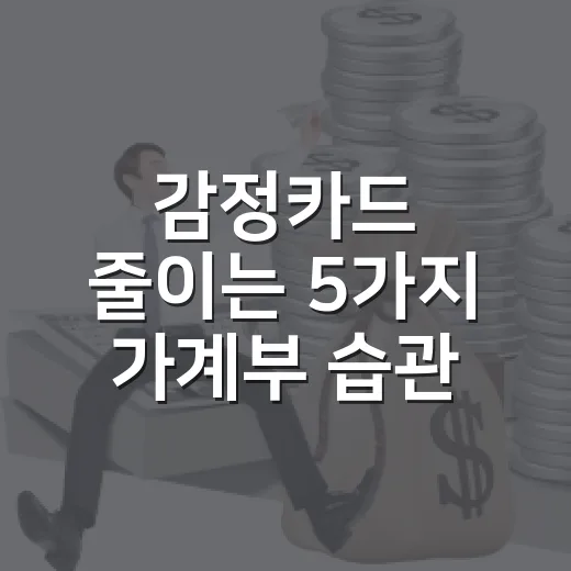 감정카드 줄이는 5가지 가계부 습관 - 요약