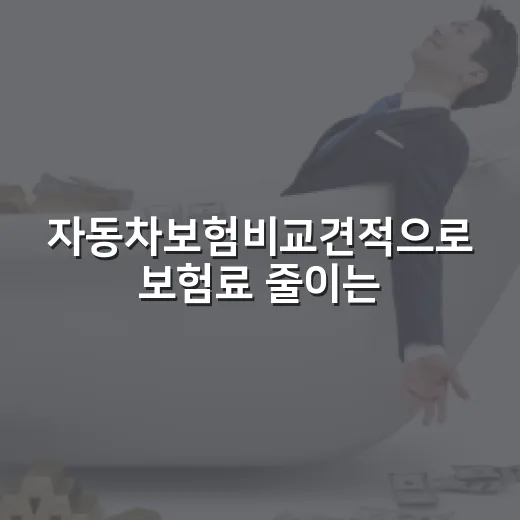 자동차보험비교견적으로 보험료 줄이는 5단계 - 요약