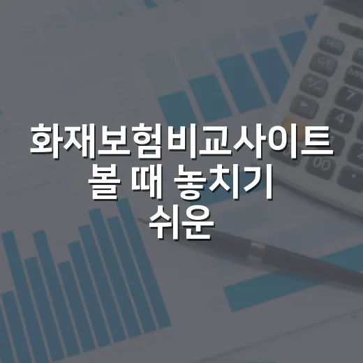 화재보험비교사이트 볼 때 놓치기 쉬운 5가지 기준 - 요약