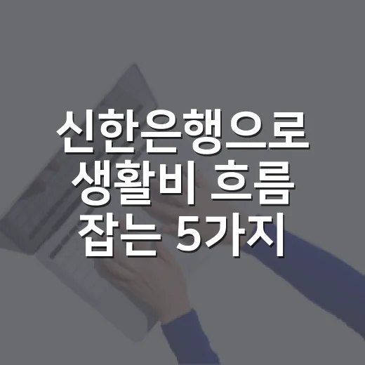 신한은행으로 생활비 흐름 잡는 5가지 가계부 방법 - 요약