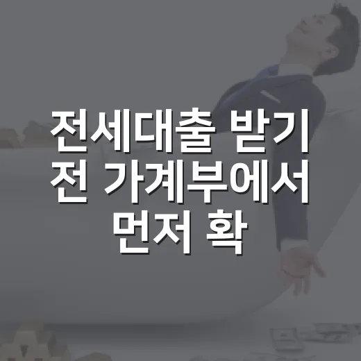 전세대출 받기 전 가계부에서 먼저 확인할 5가지 숫자 - 요약