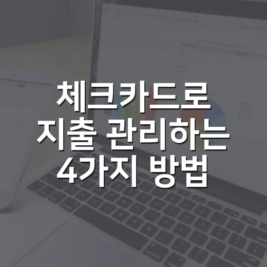 체크카드로 지출 관리하는 4가지 방법 - 요약
