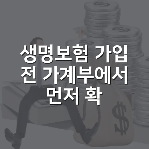 생명보험 가입 전 가계부에서 먼저 확인할 5가지 숫자 - 요약