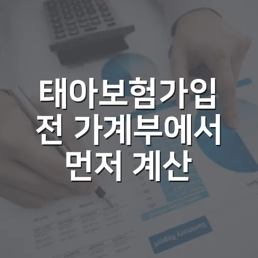 태아보험가입 전 가계부에서 먼저 계산할 5가지 - 요약