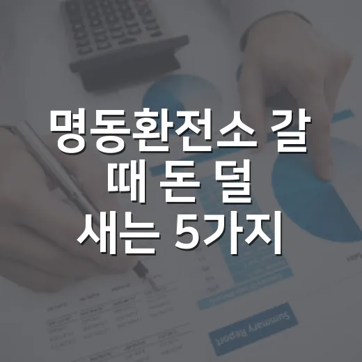 명동환전소 갈 때 돈 덜 새는 5가지 체크포인트 - 요약