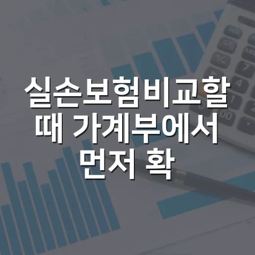실손보험비교할 때 가계부에서 먼저 확인할 5가지 - 요약