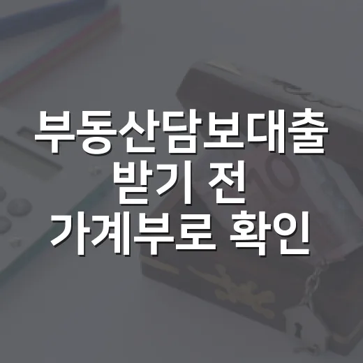 부동산담보대출 받기 전 가계부로 확인할 5가지 숫자 - 요약