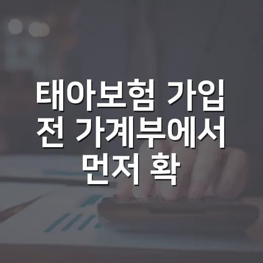 태아보험 가입 전 가계부에서 먼저 확인할 5가지 - 요약