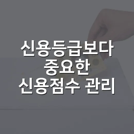 신용등급보다 중요한 신용점수 관리 5가지 습관 - 요약