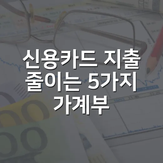 신용카드 지출 줄이는 5가지 가계부 기준 - 요약