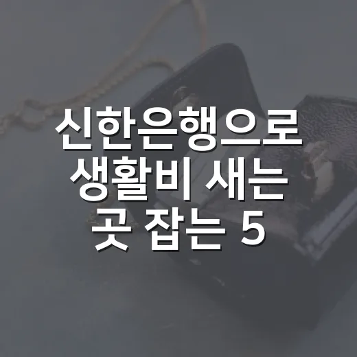 신한은행으로 생활비 새는 곳 잡는 5가지 가계부 루틴 - 요약