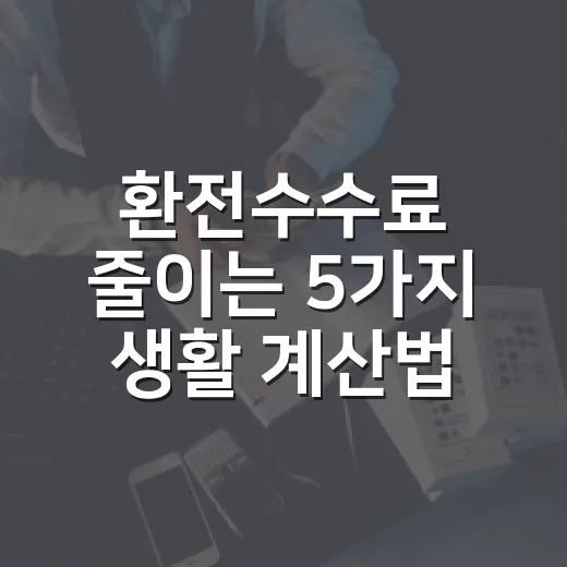환전수수료 줄이는 5가지 생활 계산법 - 요약