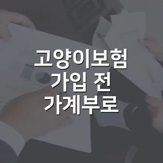 고양이보험 가입 전 가계부로 따져볼 5가지 기준 - 요약