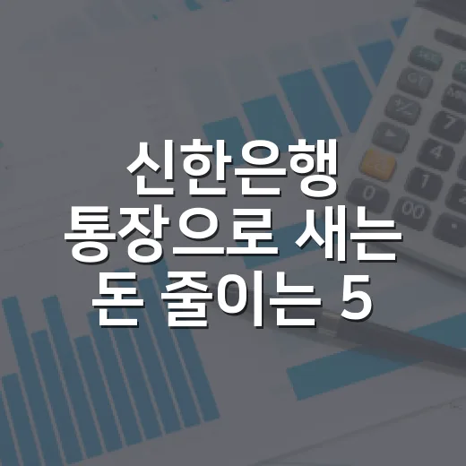신한은행 통장으로 새는 돈 줄이는 5가지 가계부 루틴 - 요약