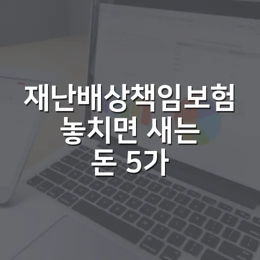 재난배상책임보험 놓치면 새는 돈 5가지 체크포인트 - 요약