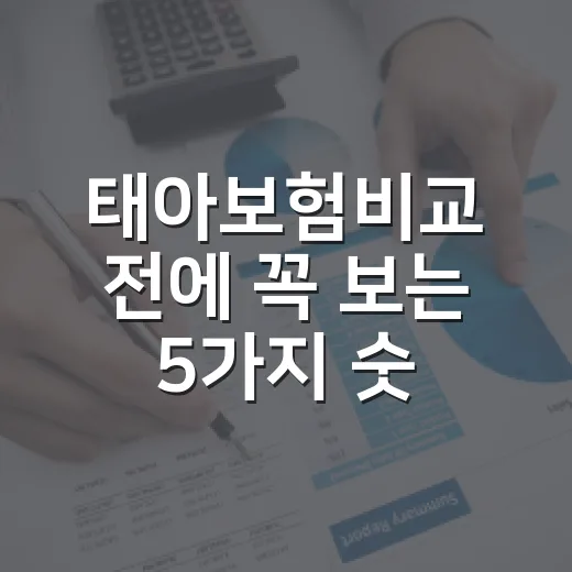 태아보험비교 전에 꼭 보는 5가지 숫자 기준 - 요약