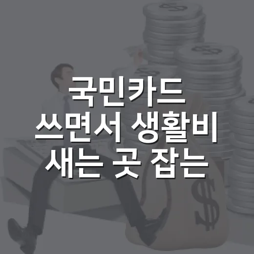 국민카드 쓰면서 생활비 새는 곳 잡는 5가지 방법 - 요약