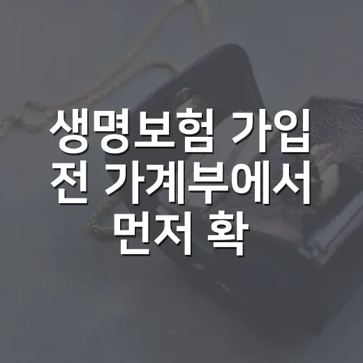 생명보험 가입 전 가계부에서 먼저 확인할 5가지 숫자 - 요약