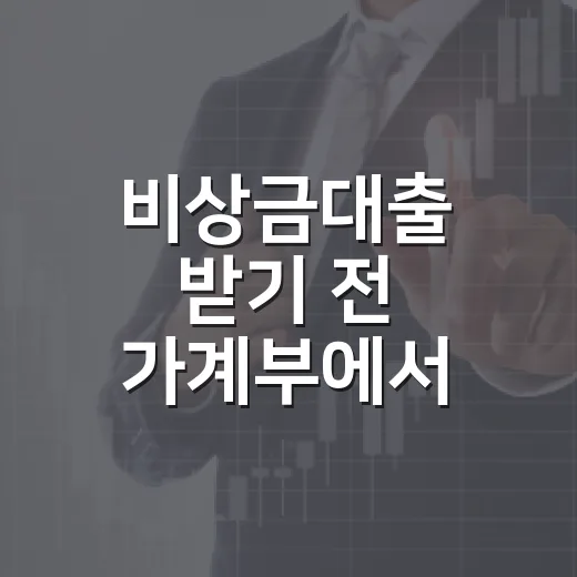 비상금대출 받기 전 가계부에서 먼저 볼 5가지 숫자 - 요약