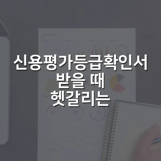 신용평가등급확인서 받을 때 헷갈리는 5가지와 돈 관리 팁 - 요약