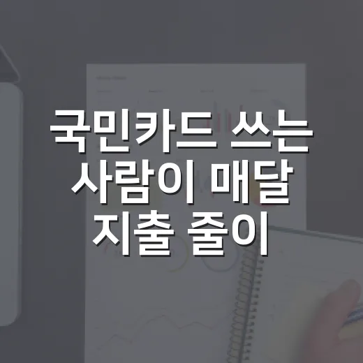 국민카드 쓰는 사람이 매달 지출 줄이는 5가지 점검법 - 요약