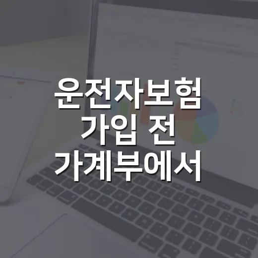 운전자보험 가입 전 가계부에서 먼저 확인할 5가지 - 요약